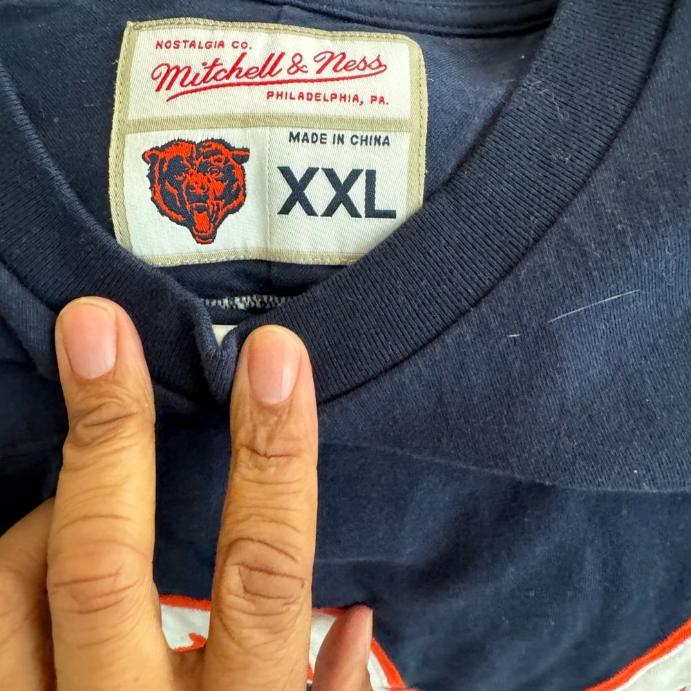 Mitchell & Ness Navy Blue Jersey with Red and White Accents - Picture 2 of 4